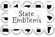50 US State Round Emblems Clipart, a Graphic by DailyMiracleDigitals,LLC (Thumbnail 2 of 6)