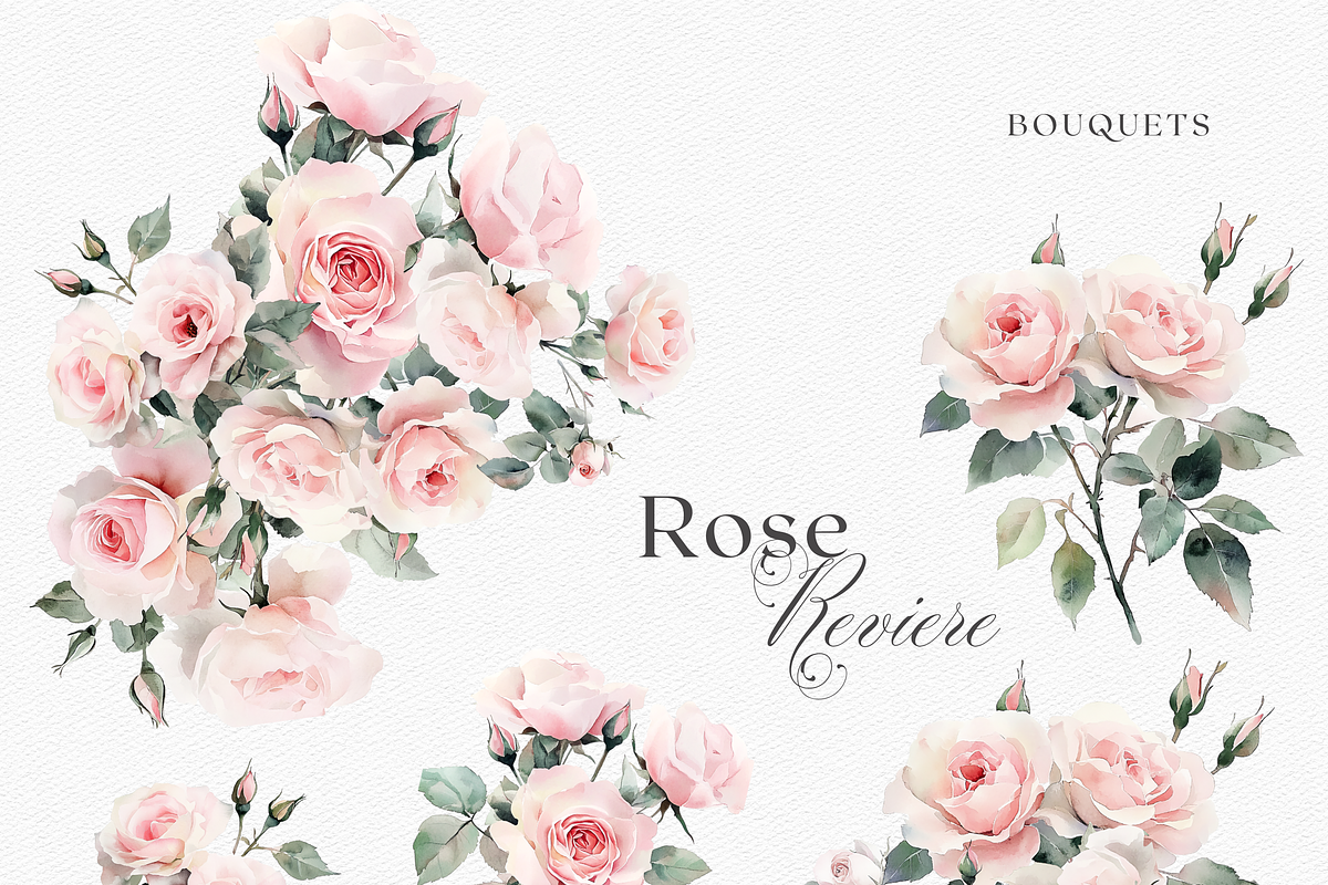 Rose Riviere - Watercolor Floral, a Decorative Illustration by ThaismotaCreativeCo (Photo 3 of 9)