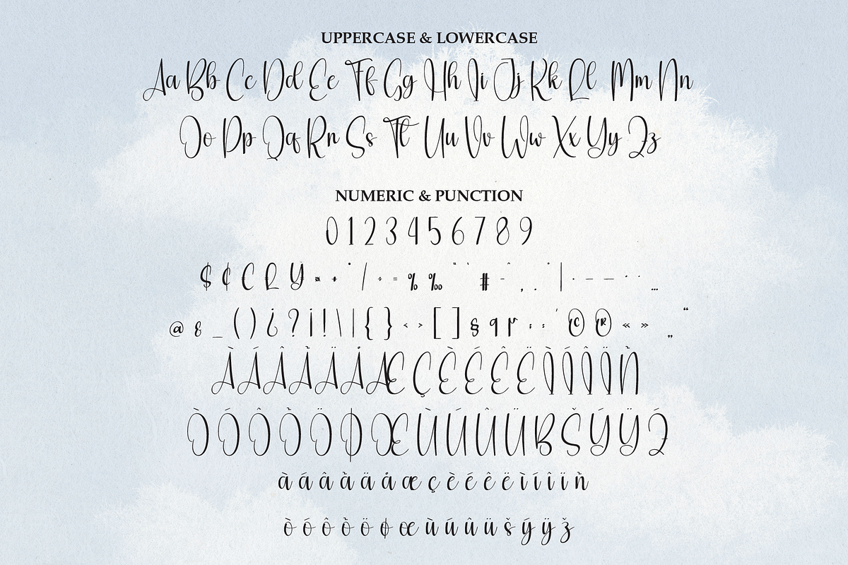 Cloudy Baby | Script Font, a Handwritten Font by Scratchones (Photo 6 of 9)