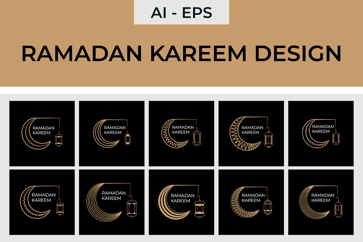 Ramadan Kareem design, a Decorative Illustration by Lakhan1998 (Photo 1 of 6)