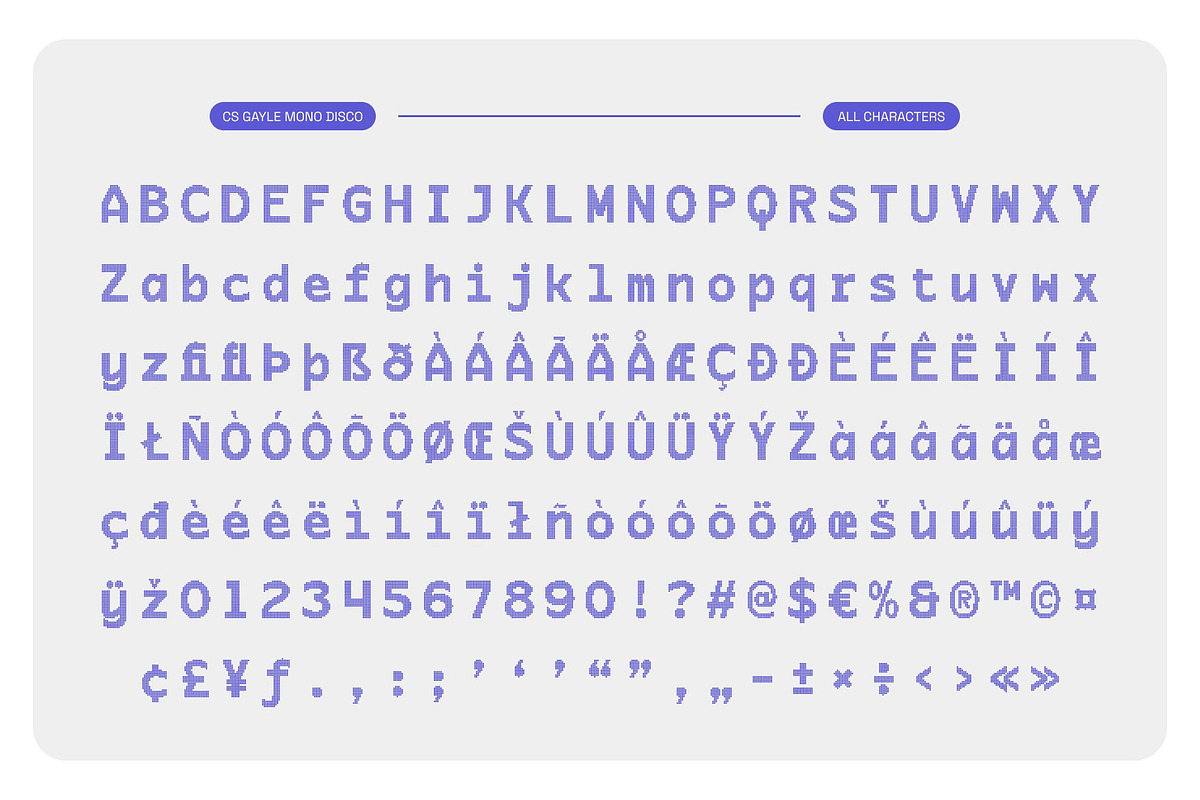 CS Gayle Mono Disco, a Sans Serif Font by Craft Supply Co. (Photo 8 of 8)