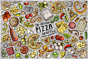 Pizza Cartoon Vector Objects Set, an Object Graphic by BALABOLKA (Thumbnail 1 of 4)