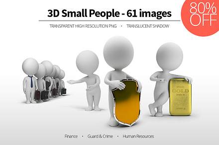 3D Small People - Set 09, a Finance Illustration by Anatoly Maslennikov