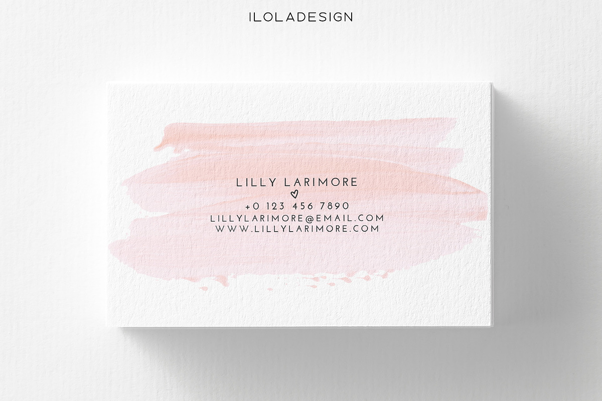 Pink Lashes Business Card, a Business Card Template by iloladesign (Photo 2 of 2)