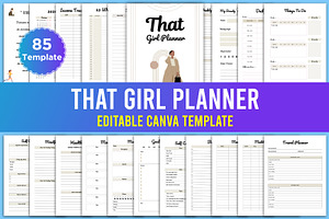 Editable That Girl Planner Canva