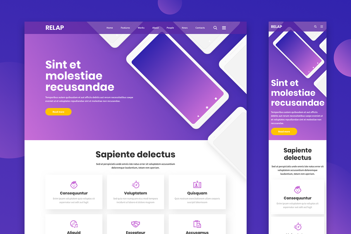 RELAP – Responsive Landing Pages, a Landing Page Template by laaqiq (Photo 6 of 9)