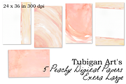 XL Watercolor Digital Papers, a Texture Graphic by Tubigan Art (Thumbnail 3 of 3)