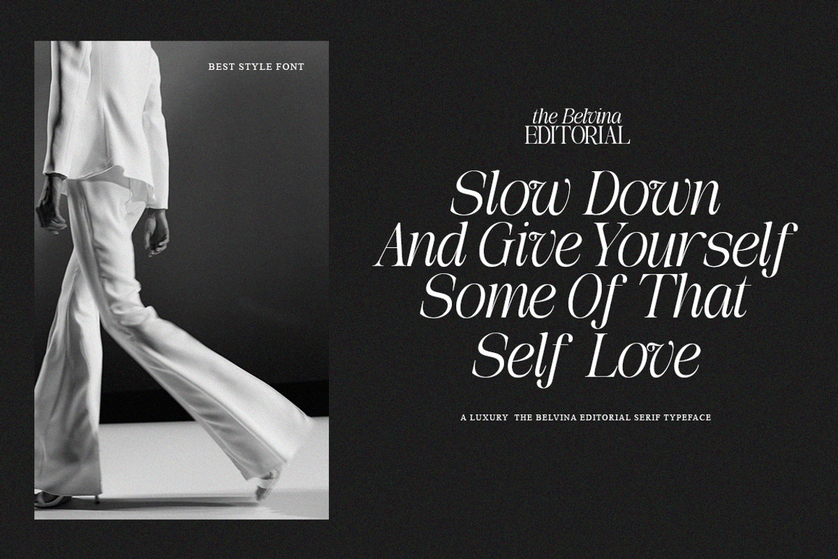 The Belvina Editorial 13 Font Style, a Serif Font by IM Studio (Photo 8 of 14)