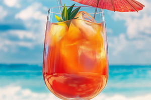 Tropical cocktail with umbrella, a Food & Drink Photo by MistyDay
