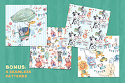 Kids party watercolor collection, an Animal Illustration by soolima (Thumbnail 6 of 6)