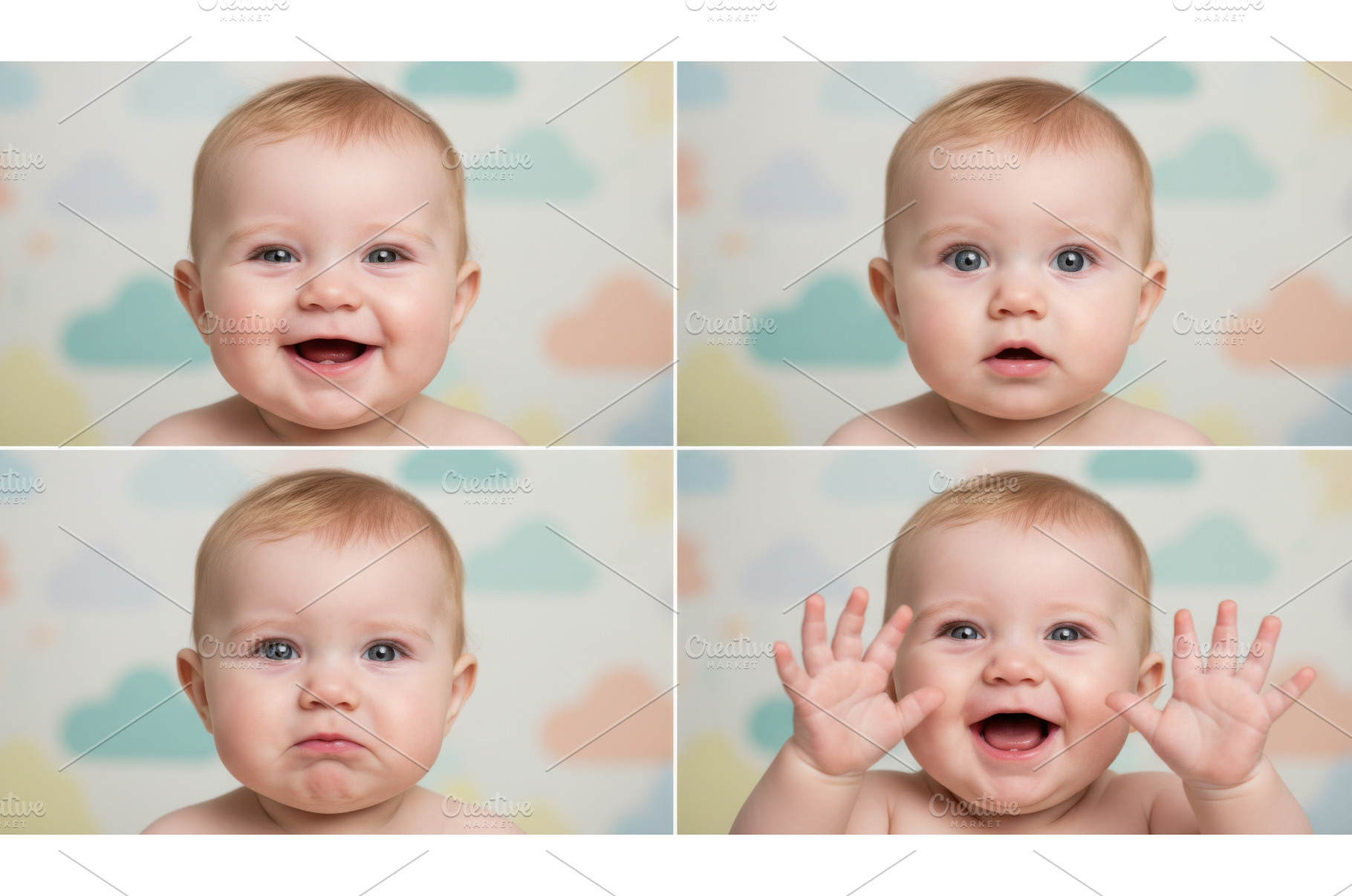 Series of four photographs featuring, a Background Photo by Igor Tichonow