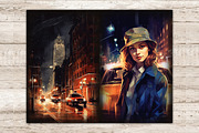 Noire Detective Junk Journal Paper, a Person Illustration by GlamArtZhanna (Thumbnail 4 of 9)