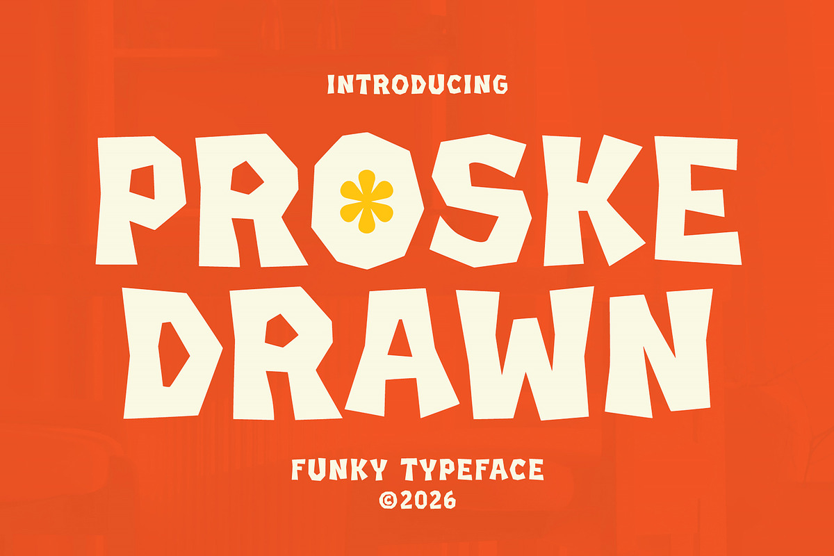 Proske Drawn - Funky Typeface, a Sans Serif Font by Lettermine (Photo 1 of 10)