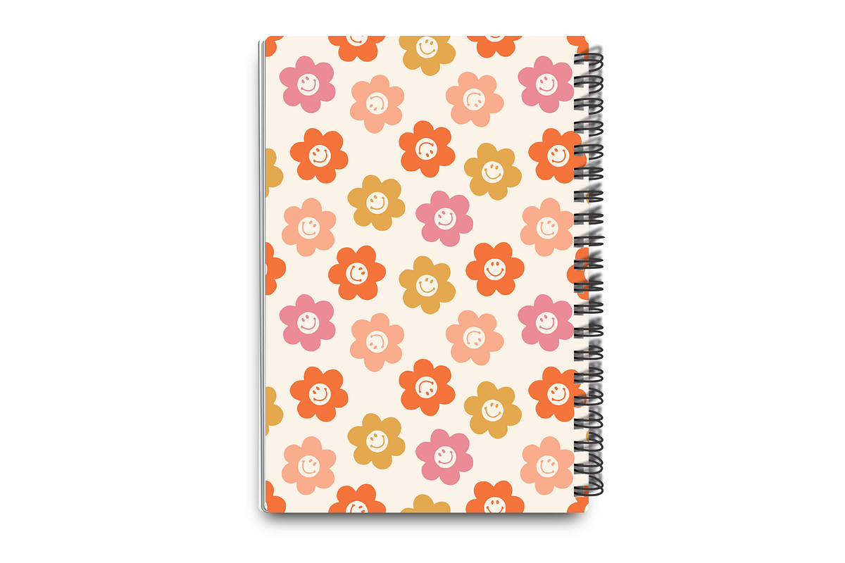 Groovy Floral Smiles Repeat Pattern, a Pattern Graphic by OwlAndFern (Photo 7 of 13)