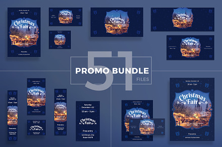 Promo Bundle | Christmas Fair, a Poster Template by Amber Graphics