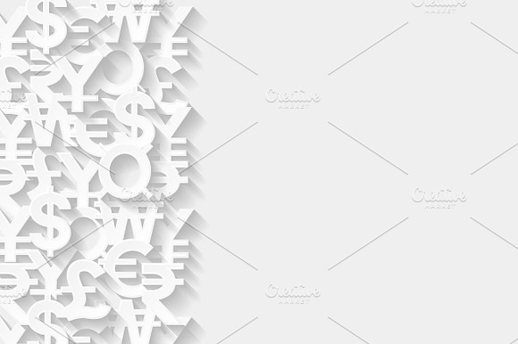 Set of backgrounds with currencies preview 5