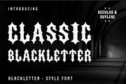 Classic Blackletter, a Blackletter Font by Aura Typeface (Thumbnail 1 of 6)