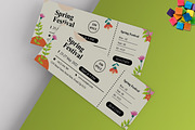 Spring Festival Ticket Design, a Stationery Template by MightyDesign (Thumbnail 3 of 7)