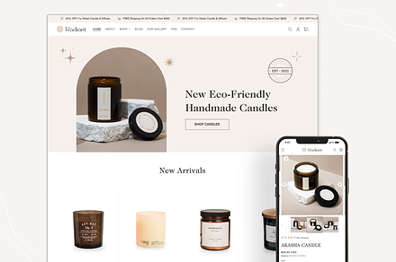 Radiant - Candle Shopify Theme, a Shopify Template by InspiredTheme