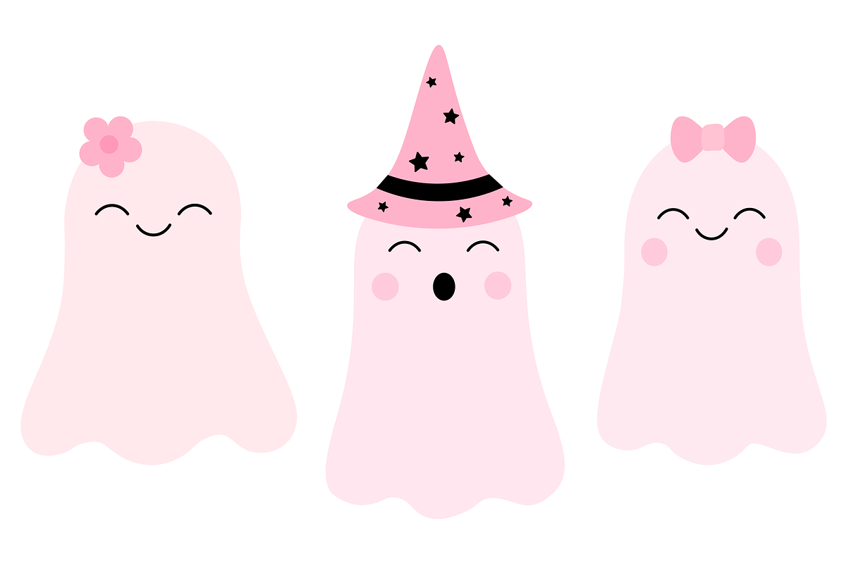 Cute Pink Halloween clipart SVG, an Illustration by IrinaShishkova (Photo 3 of 7)
