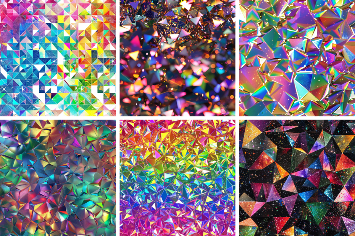 Rainbow Geometric Shapes Patterns, a Pattern Graphic by PrintablesByFranklyn (Photo 3 of 4)