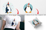 Party Penguin Clipart, a Graphic by Artnoy (Thumbnail 3 of 5)
