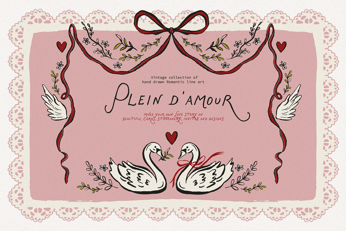 Plein d'amour Romantic collection, a Decorative Illustration by lokko studio (Photo 1 of 13)