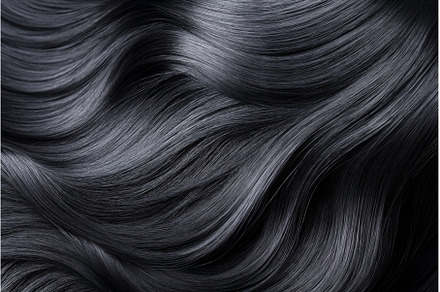 Close-up of shiny, smooth black hair, a Background Photo by Sergey Kotenev
