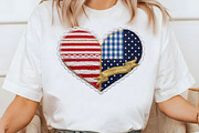 Brushstroke American Flag Heart Png, an Illustration by Designking (Thumbnail 2 of 6)