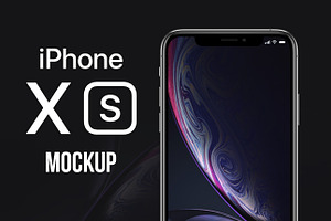 iPhone XS Silver Mockup