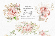 Dusty Roses Boho Watercolor, an Object Illustration by Olga Koelsch (Thumbnail 5 of 13)