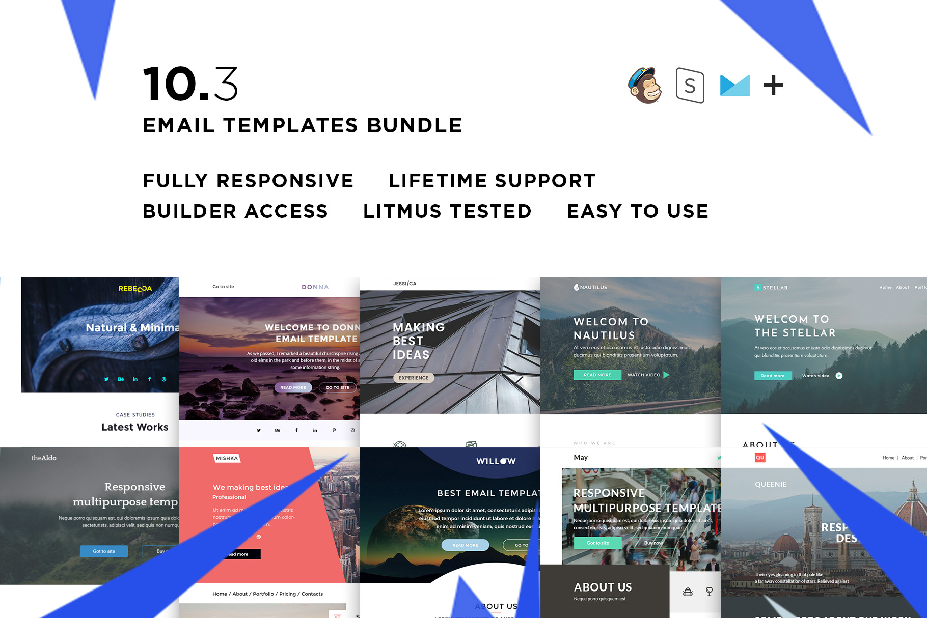 10 Email templates bundle III, an Email Template by ThemesCode