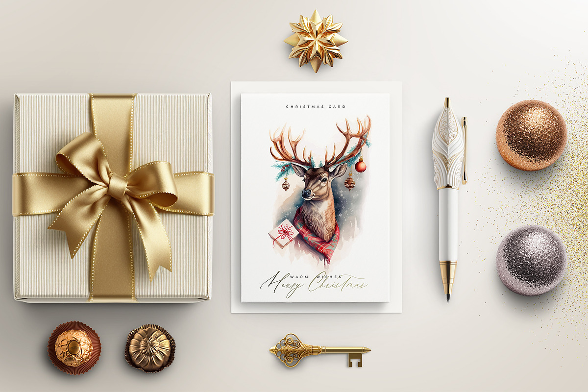 Christmas Card  Mockup, a Print Template by optimism (Photo 1 of 3)