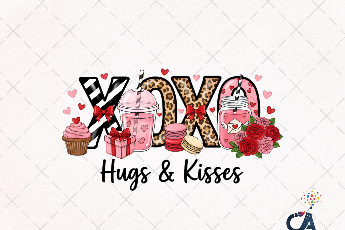 Xoxo Coffee Cup Valentine Png, an Illustration by Creative Art (Photo 1 of 6)