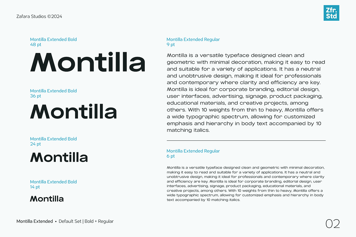 Montilla Extended, a Sans Serif Font by Zafara™ (Photo 2 of 12)
