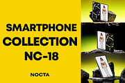 Smartphone Mockup Collection NC-18, an Android Mockup by NOCTA SUPPLY (Thumbnail 1 of 5)