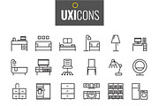 UXIcons Design: 30 Furniture icons, an Outline Icon by Foxyard studio (Thumbnail 2 of 4)