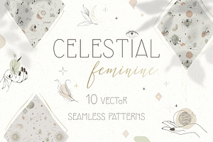 Celestial Feminine Vector Patterns