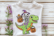 Halloween Skeleton Mummy T Rex Fall, an Illustration by CraftArtStudio (Thumbnail 3 of 4)