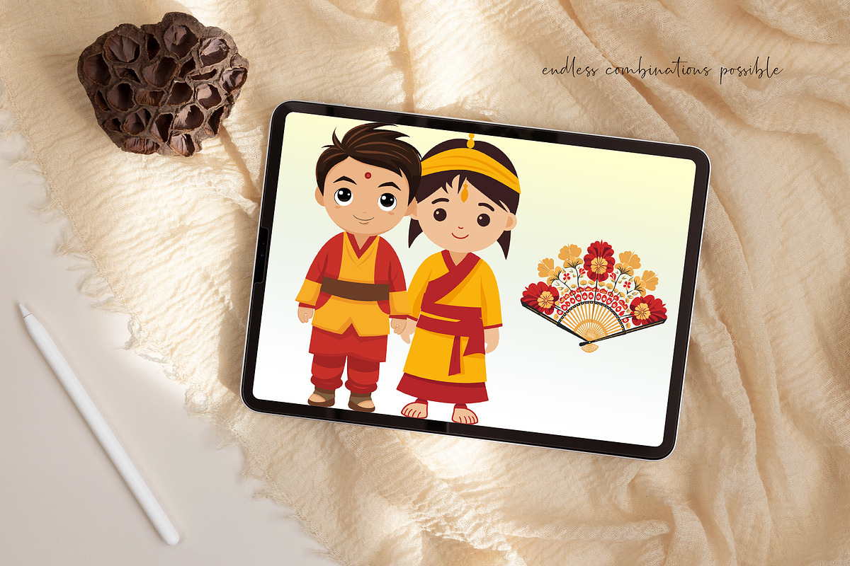 Asian Clipart - Images & Vectors, an Illustration by Dazzling Art Boutique (Photo 6 of 8)