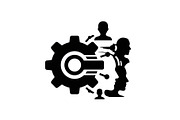 Digital Knowledge Silhouettes, an Illustration by hafijul (Thumbnail 7 of 10)