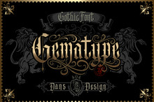 Gematype Blackletter + Ornament font