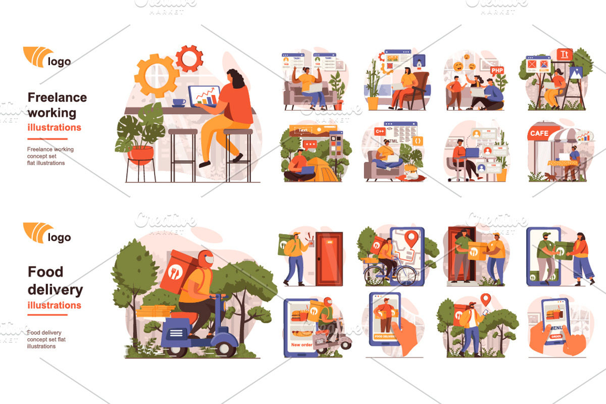 Bundle Concept Vector Illustrations, a Templates & Theme by alexdndz (Photo 8 of 20)