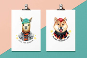 90s Dressed up watercolor animals, an Animal Illustration by AnastasiaFears (Thumbnail 5 of 11)