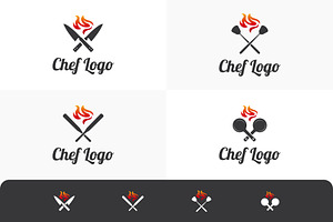 Set of Chef Logo designs concept