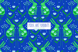 Folk Art Rabbits