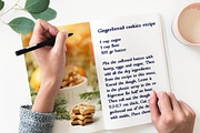 Hand written font. Cernes letters, a Serif Font by Volf Mockups (Thumbnail 5 of 8)