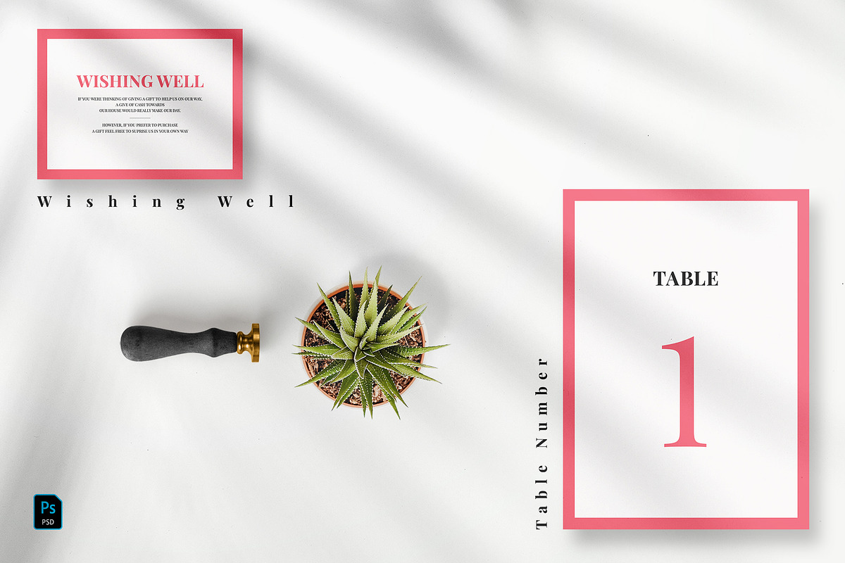 Minimal Pink Invitation Set, an Invitation Template by Azka Creative (Photo 4 of 5)
