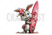 Whimsical Summer Bunny Clipart, an Illustration by Craft Nest (Thumbnail 11 of 12)