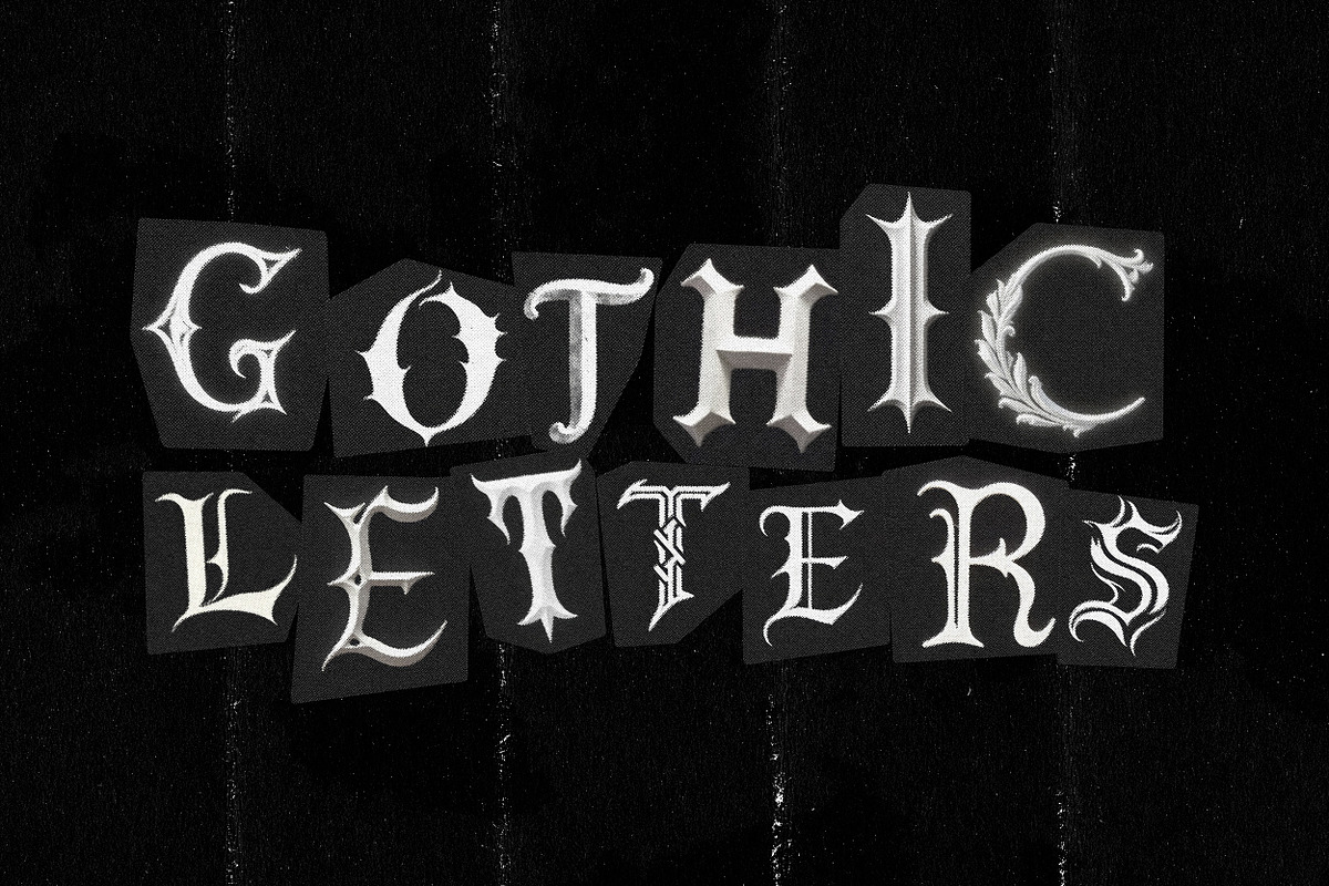 Gothic Letters, 500+ pcs PNG FONT, an Object Graphic by BORT GRAPHIC (Photo 1 of 8)
